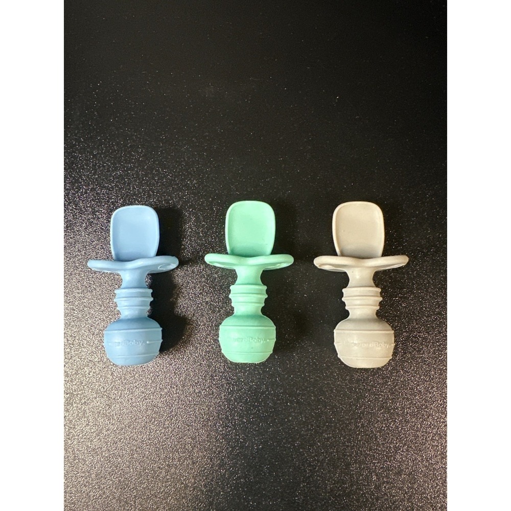 UpwardBaby Silicone Baby Training Spoons Set of 3 Self Feeding Utensils